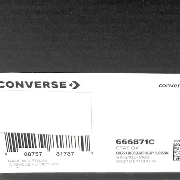 Converse Ctas Ox Women Cherry Blossom Pink Gold Canvas Low 666871C used - Picture 10 of 10